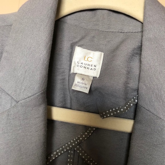 Lauren Conrad Light Grey Ruffle Blazer - Picture 4 of 5